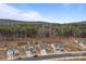 Aerial view of the community showcasing the homes and surrounding wooded area at 4720 Maiden Creek Way, Maiden, NC 28650