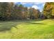 A large, green backyard featuring mature trees and a clear view of the lawn at 5084 Mariana Ct, Tega Cay, SC 29708