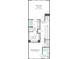 Floorplan showing the primary suite, bathroom, laundry room, and bedroom 2 with an ensuite bathroom at 5723 Castlerea Dr, Charlotte, NC 28217
