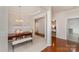 Elegant dining room featuring wood table, stylish bench, and sophisticated decor at 620 Amethyst Cir, Fort Mill, SC 29708