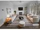 Bright living room with fireplace, large windows, neutral décor, and tastefully coordinated furniture at 6318 Pink Dogwood Ln, Charlotte, NC 28262