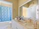 Bathroom featuring a vanity, toilet, shower/tub combo and mirror at 732 Ellsworth Rd, Charlotte, NC 28211