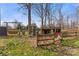 A fenced playground with a swing set, playhouse, slide, and basketball hoop features ample space for outdoor fun at 822 Bethlehem Rd, Kings Mountain, NC 28086