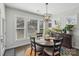 Cozy breakfast nook with a round table, large windows with a view, and decorative accents at 8638 Raven Top Dr, Mint Hill, NC 28227