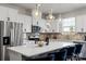 Beautiful kitchen with white cabinets, granite countertops, and a large island perfect for entertaining at 9042 Northfield Crossing Dr, Charlotte, NC 28269