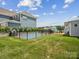 Lovely backyard boasts a refreshing pool, lush grass, and mature landscaping, ideal for summer enjoyment at 924 Stebbins Dr, Fort Mill, SC 29715