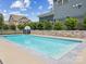 Private swimming pool with clear blue water, set in a well-maintained backyard with nice landscaping at 924 Stebbins Dr, Fort Mill, SC 29715