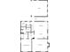 Detailed first floor plan of a house, featuring the layout of the primary bedroom, living room, kitchen, and garage at 104 Tarrington Dr, Statesville, NC 28625