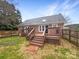 Backyard with a wooden deck and a private, fenced yard at 106 Cape Breton Trl, Gastonia, NC 28056