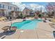 Backyard with inground pool, patio area and an inviting atmosphere for outdoor living at 10615 Persimmon Creek Dr, Mint Hill, NC 28227