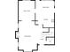 Floor plan showcasing the layout of the main floor including the living room, kitchen, and dining area at 13424 Kibworth Ln, Charlotte, NC 28273