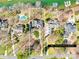 Aerial view highlighting the approximate 0.94-acre lot lines at 19118 Betty Stough Rd, Cornelius, NC 28031
