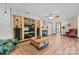 Basement featuring a built in entertainment center and wood flooring at 27056 Catamaran Dr, Tega Cay, SC 29708