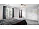 Comfortable bedroom features plush carpet, neutral walls and a ceiling fan at 3350 Keady Mill Loop, Kannapolis, NC 28081