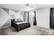 Stylish bedroom with geometric wall art, a ceiling fan, and neutral decor at 3350 Keady Mill Loop, Kannapolis, NC 28081