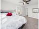 Comfortable bedroom featuring a ceiling fan, carpet and natural light at 407 E Talleyrand St, Monroe, NC 28112