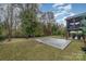 Wide backyard featuring large concrete patio and screened-in porch with plenty of space for activities at 4660 Ardmore Ln, Harrisburg, NC 28075