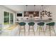 Finished basement with a stylish wet bar, pendant lighting, and seating, great for entertaining and relaxing at 4660 Ardmore Ln, Harrisburg, NC 28075