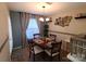 Charming dining room featuring a chandelier and decorative accents at 5963 Moose Ln, Charlotte, NC 28269