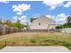 Large fenced backyard featuring a swing set, lush greenery, and plenty of space for outdoor activities at 629 Gants Rd, York, SC 29745