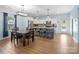 Modern, eat-in kitchen featuring stainless steel appliances, granite countertops, and a center island with bar seating at 629 Gants Rd, York, SC 29745