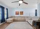 Comfortable living room with a large sectional sofa, a ceiling fan, and an open layout at 629 Gants Rd, York, SC 29745