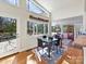 Bright dining area with large windows providing ample natural light and backyard views at 638 Forest Ln, Rock Hill, SC 29730