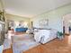 Bright living room with hardwood floors, a fireplace, a plush sofa, and stylish decor at 638 Forest Ln, Rock Hill, SC 29730