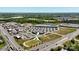 Aerial view of the shopping center and parking lot, highlighting the commercial center's layout and surroundings at 6450 Keeton Ln, Harrisburg, NC 28075