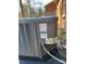 Close-up of the modern AC unit outside of the home at 6520 Farmway Pl, Charlotte, NC 28215