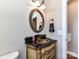 Bathroom featuring decorative vanity with bronze fixtures at 816 Springs Rd, Dallas, NC 28034