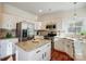 Bright kitchen with granite countertops, stainless steel appliances, and a central island at 9239 Silver Pine Dr, Charlotte, NC 28277