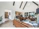 Open floor plan with living room flowing into a kitchen and dining area at 1711 Brook Rd, Charlotte, NC 28205