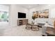 Cozy living room with ship lap wall, modern furniture, TV, decor, and an adjacent room at 211 Halemarg Dr, Belmont, NC 28012