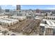 This is an aerial view of townhomes near downtown with tree lined streets at 225 Lincoln St, Charlotte, NC 28203