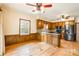 Large kitchen featuring wood cabinets, stainless steel appliances, and hardwood floors at 406 Forest Dr, York, SC 29745