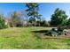 Large backyard with mature trees and landscaping, perfect for outdoor activities and relaxation at 601 Carole Ln, Charlotte, NC 28214