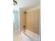 Updated bathroom featuring a shower with modern fixtures and tile at 601 Carole Ln, Charlotte, NC 28214