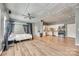 Modern kitchen open to large bedroom with stainless steel appliances and washer/dryer combo at 6688 Pine Forest Dr, York, SC 29745