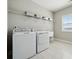 Convenient laundry room with modern washer, dryer and bright window at 8310 Sandstone Crest Ln, Indian Land, SC 29707