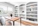 Stylish office featuring built-in shelving and a charming work space at 152 Broadleaf Dr, Denver, NC 28037