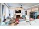 Cozy living room features a decorative fireplace with a mounted television and neutral decor at 23128 Goose Down Ln, Lancaster, SC 29720