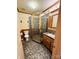 Bathroom showcasing a glass-enclosed shower, vanity, toilet, and tiled floor at 300 Mcalway Rd, Charlotte, NC 28211