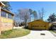 View of the detached, closed garage, exterior at 300 Mcalway Rd, Charlotte, NC 28211