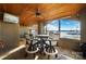 Spacious outdoor patio with a ceiling fan, and views of the waterfront at 667 Portside Dr, Davidson, NC 28036