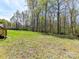 Lush backyard with mature trees providing a serene and peaceful outdoor setting at 7507 Reedy Creek Rd, Charlotte, NC 28215