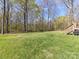 Expansive backyard features lush green grass and wooded views, ideal for outdoor activities at 7507 Reedy Creek Rd, Charlotte, NC 28215