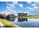 Stunning water views reflecting the surrounding architecture, with lush greenery adding to the natural beauty of the landscape at 9035 J M Keynes Dr # 33, Charlotte, NC 28262