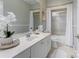 Well-lit bathroom with a tub-shower combination and a vanity, offering a functional and stylish space at 105 Partridge Bluff Ne Dr, Concord, NC 28025