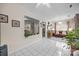 Spacious living area showcasing an open layout with access to the kitchen and sunroom at 121 Yorkshire Dr, Salisbury, NC 28144